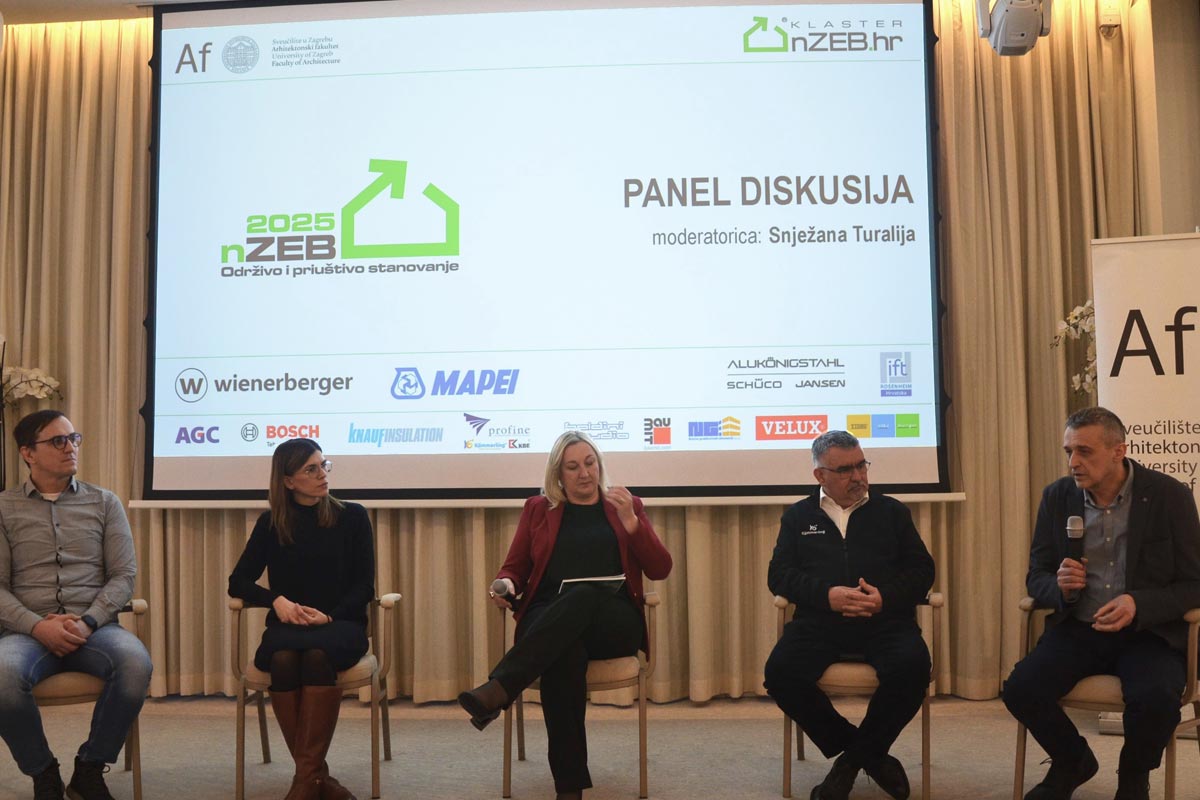 Panelisti na stručnom skupu nZEB 2025 - Održivo i priuštivo stanovanje / foto: nZEB