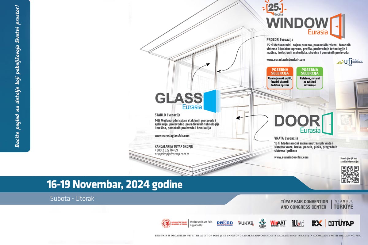 25. Sajam WINDOW Eurasia, 16. Sajam DOOR Eurasia i 14. Sajam GLASS Eurasia