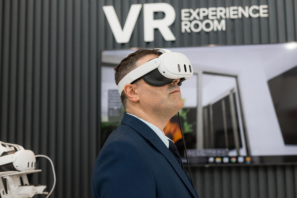 VR Experience Room na štandu ELVIAL na sajmu BAU 2025/ foto: ELVIAL